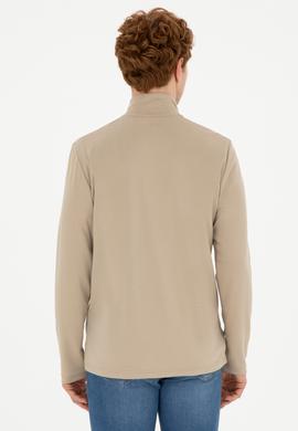 Erkek Açık Haki Örme Hırka - 50281076011