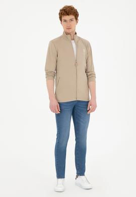 Erkek Açık Haki Örme Hırka - 50281076011