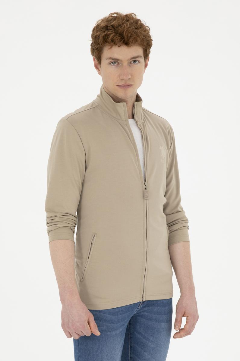 Erkek Açık Haki Örme Hırka