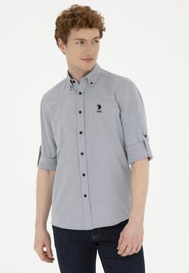 Erkek Gri Uzun Kollu Gömlek - 50288659032