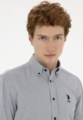 Erkek Gri Uzun Kollu Gömlek - 50288659032