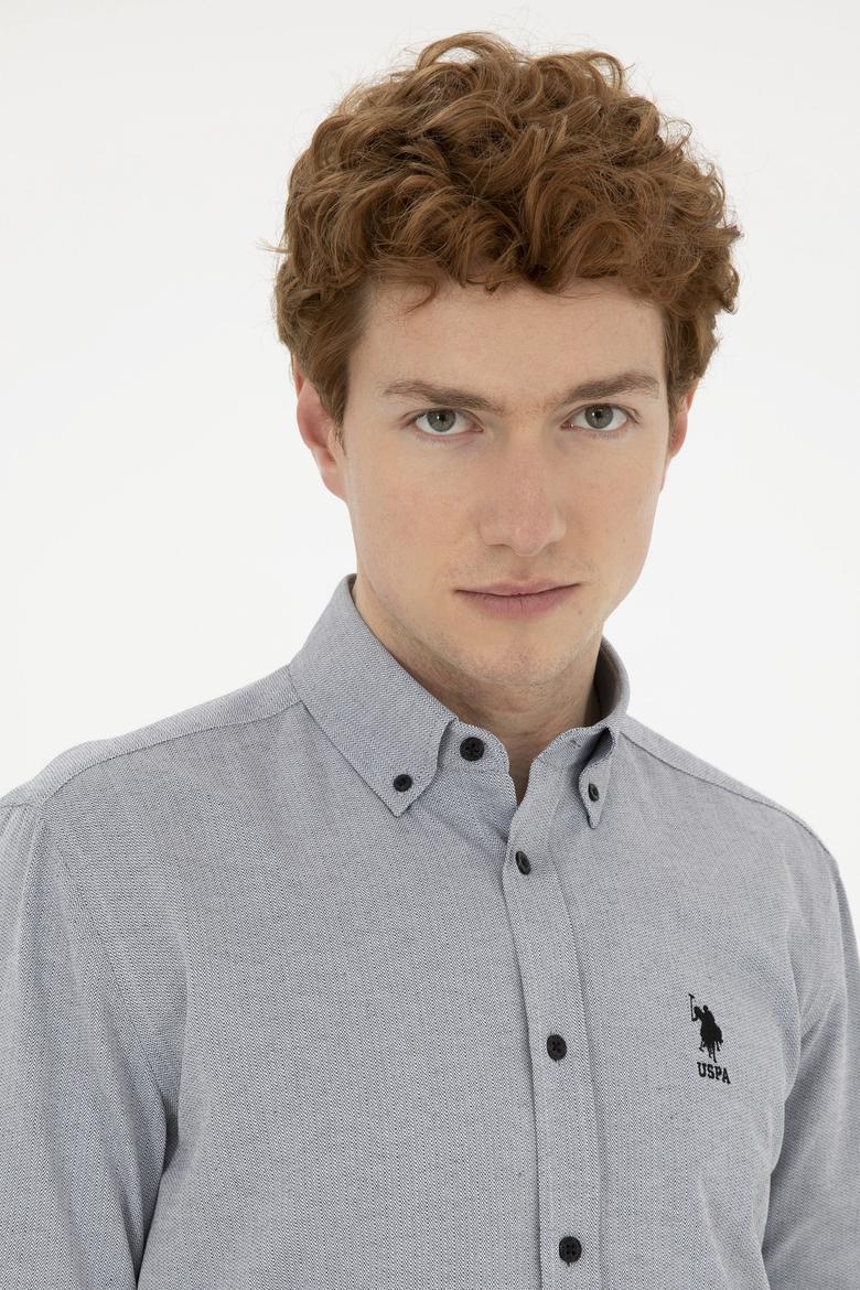 Erkek Gri Uzun Kollu Gömlek - 50288659032