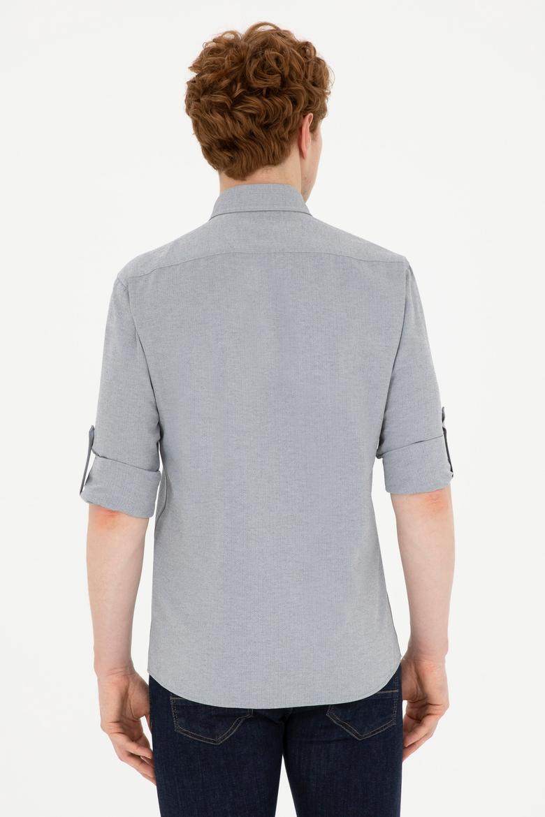 Erkek Gri Uzun Kollu Gömlek - 50288659032