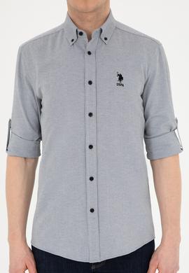 Erkek Gri Uzun Kollu Gömlek - 50288659032