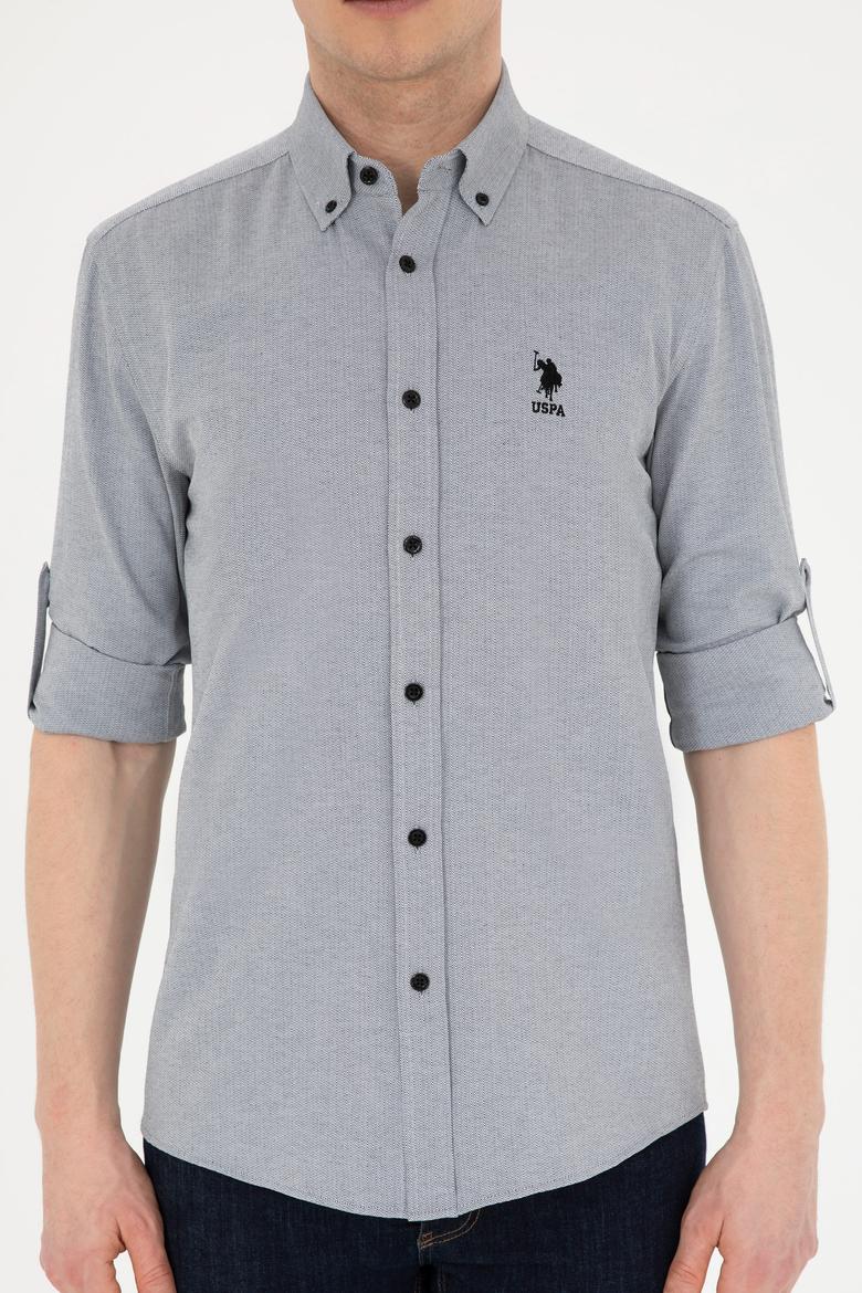 Erkek Gri Uzun Kollu Gömlek - 50288659032