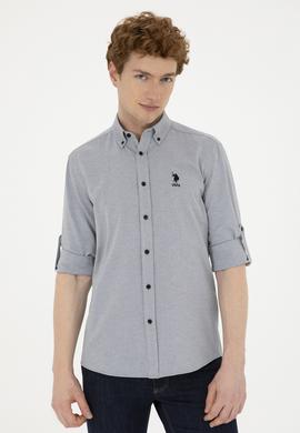 Erkek Gri Uzun Kollu Gömlek - 50288659032