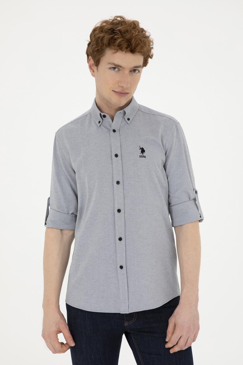 Erkek Gri Uzun Kollu Gömlek - 50288659032