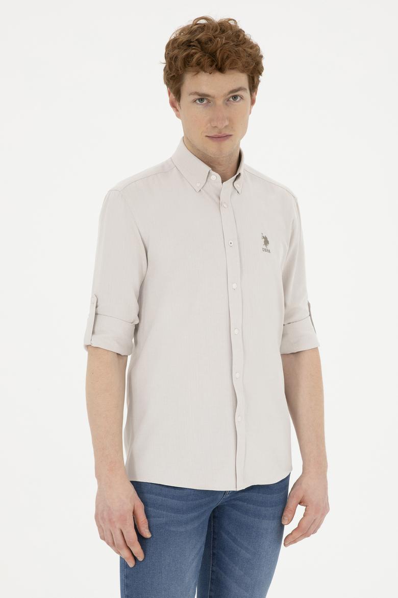 Erkek Taş Uzun Kollu Gömlek