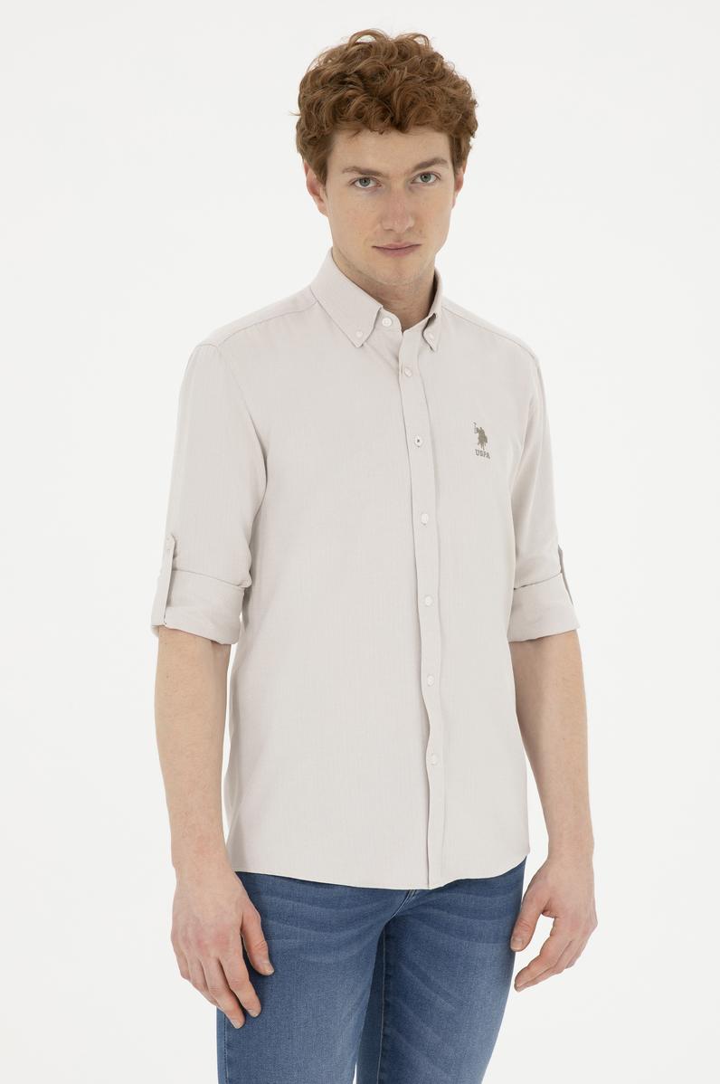 Erkek Taş Uzun Kollu Gömlek