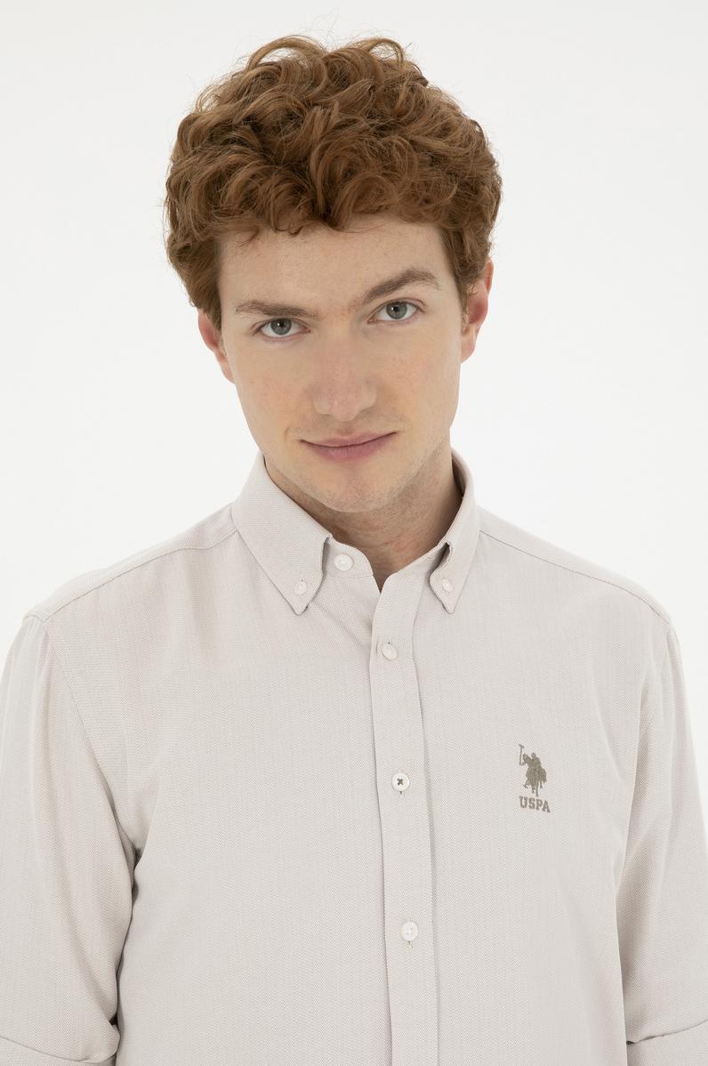 Erkek Taş Uzun Kollu Gömlek