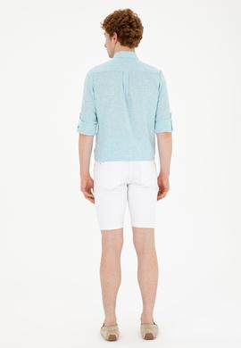 Erkek Beyaz Jean Şort - 50288956001