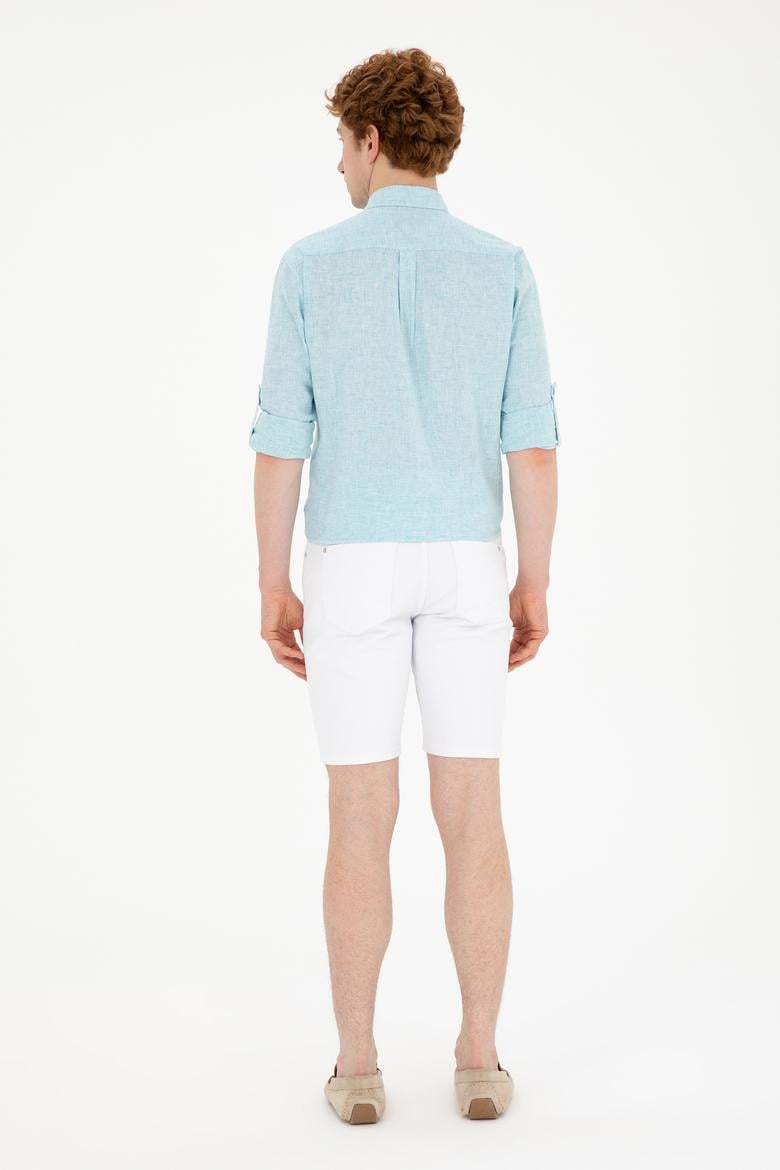 Erkek Beyaz Jean Şort - 50288956001