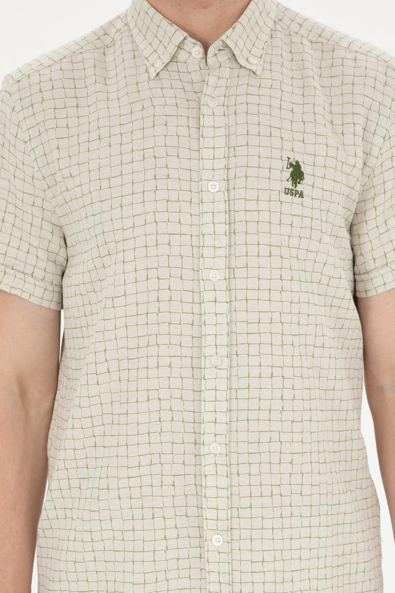 Erkek Yeşil Kısa Kollu Gömlek - 50282853001