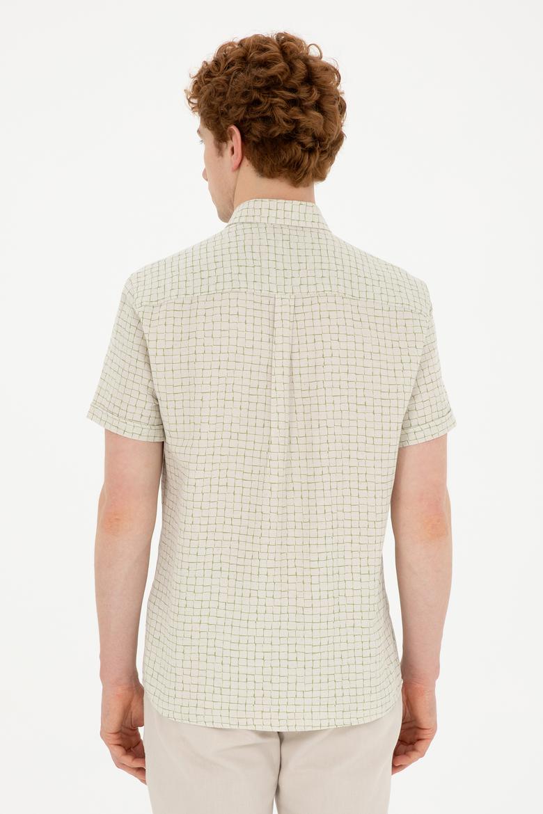 Erkek Yeşil Kısa Kollu Gömlek - 50282853001