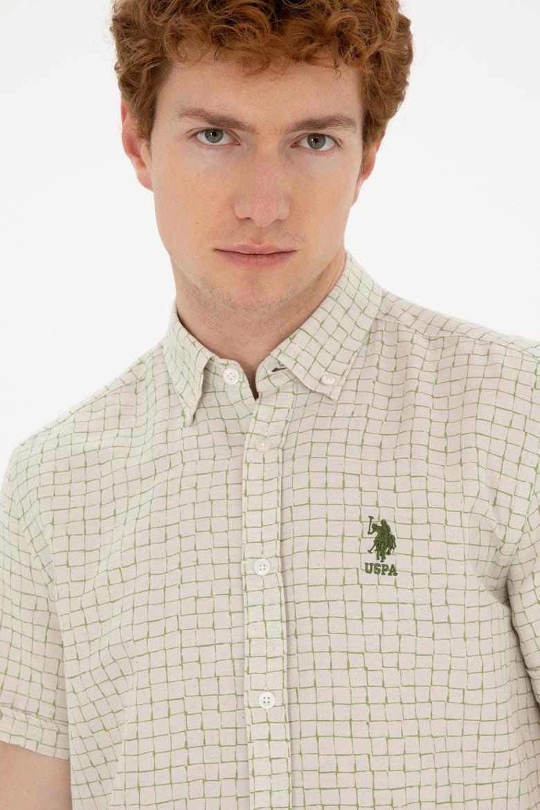 Erkek Yeşil Kısa Kollu Gömlek - 50282853001