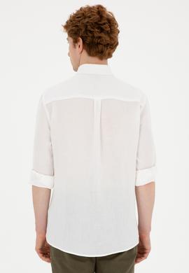 Erkek Beyaz Uzun Kollu Gömlek - 50285564021