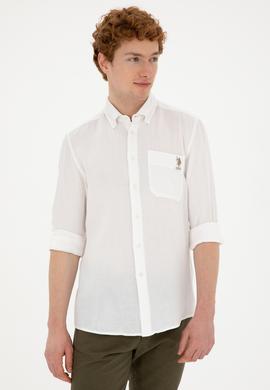 Erkek Beyaz Uzun Kollu Gömlek - 50285564021