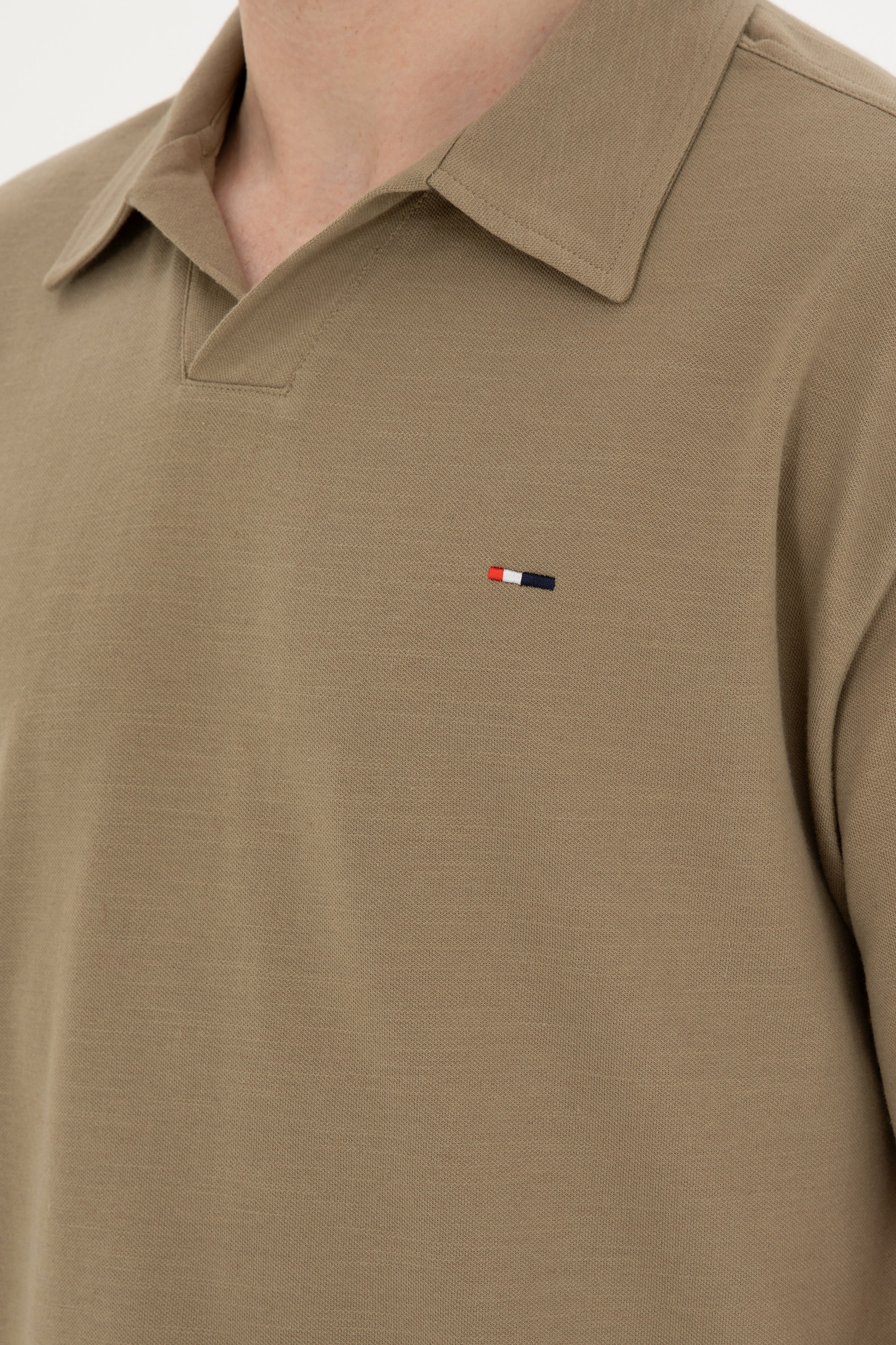 Erkek Comfort Fit Polo Yaka Haki Tişört - Image 7