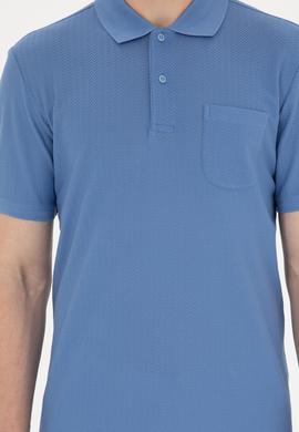 Erkek Regular Fit Polo Yaka Koyu Mavi Tişört - 50282504001