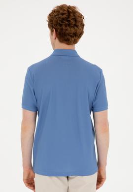 Erkek Regular Fit Polo Yaka Koyu Mavi Tişört - 50282504001