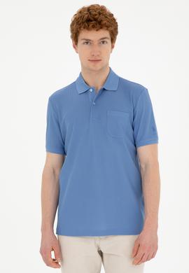Erkek Regular Fit Polo Yaka Koyu Mavi Tişört - 50282504001