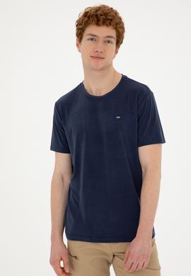 Erkek Lacivert Basic Tişört - 50285294056
