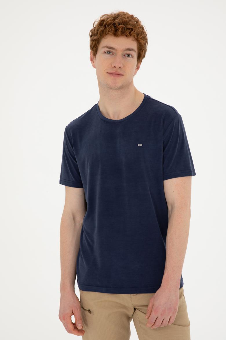 Erkek Lacivert Basic Tişört - 50285294056