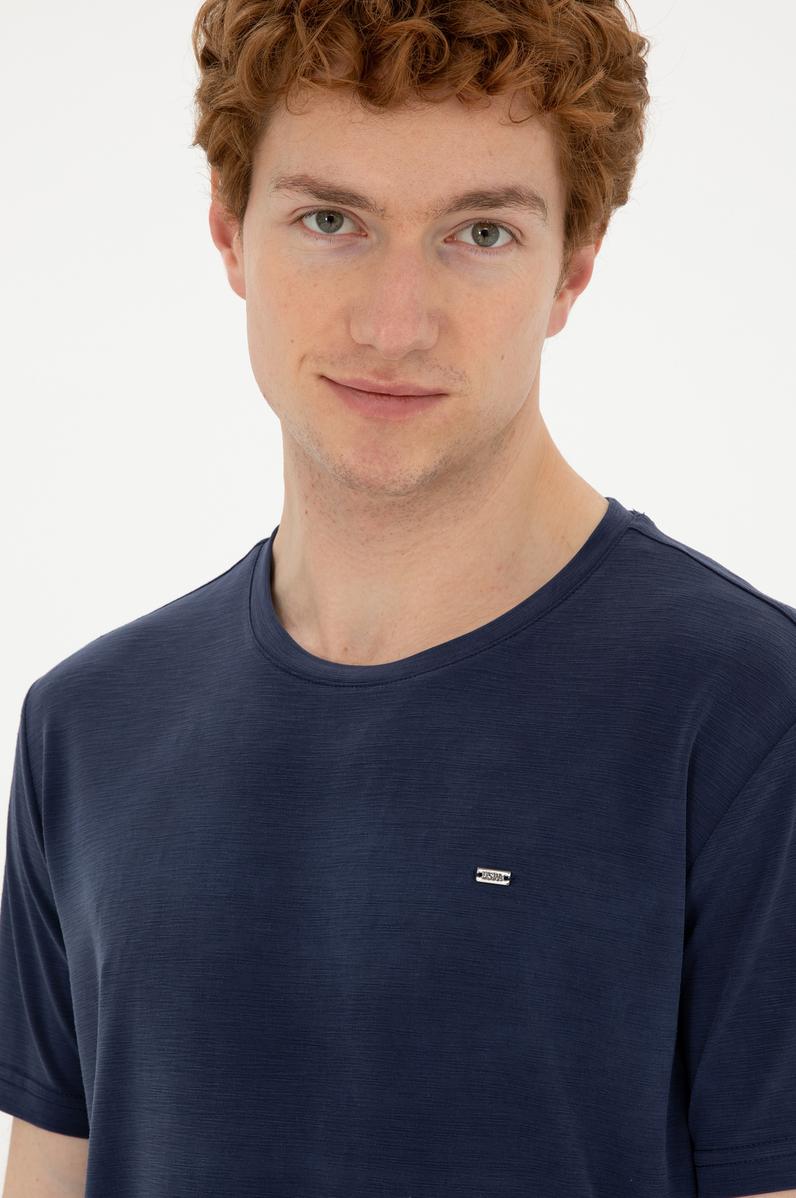 Erkek Lacivert Basic Tişört