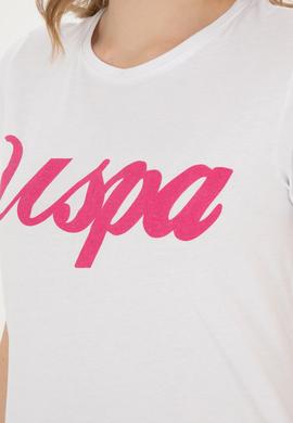 Kadın Beyaz Bisiklet Yaka Tişört - 50288687004