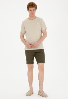 Erkek Haki Dokuma Şort - 50289426009