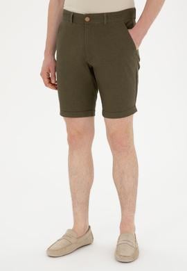 Erkek Haki Dokuma Şort - 50289426009