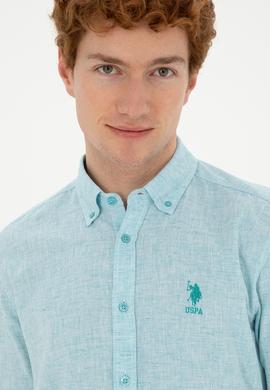 Erkek Mint Uzun Kollu Gömlek - 50283810021