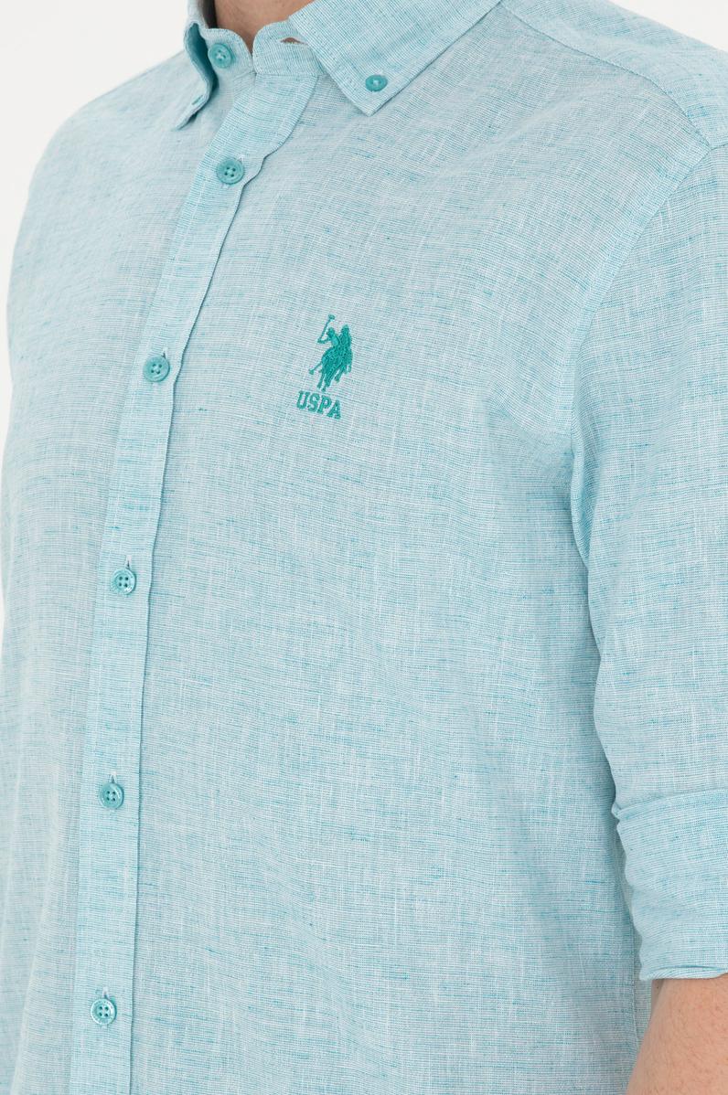 Erkek Mint Uzun Kollu Gömlek