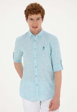 Erkek Mint Uzun Kollu Gömlek - 50283810021