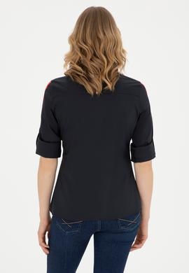 Kadın Lacivert Uzun Kollu Gömlek - 50263723012