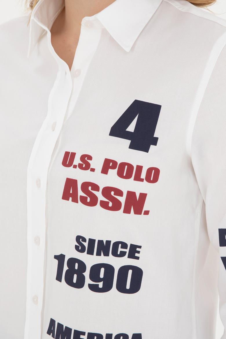 Kadın Beyaz Uzun Kollu Gömlek - 50283646003