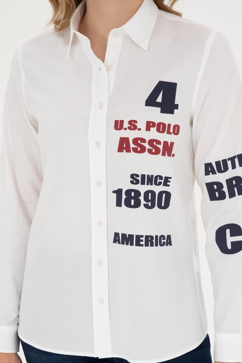 Kadın Beyaz Uzun Kollu Gömlek - 50283646003