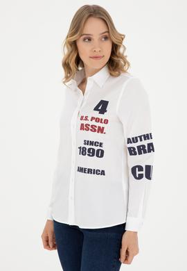 Kadın Beyaz Uzun Kollu Gömlek - 50283646003