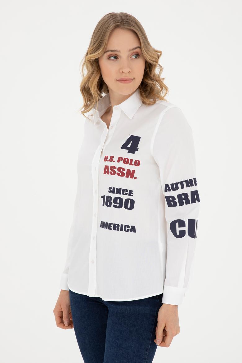 Kadın Beyaz Uzun Kollu Gömlek - 50283646003