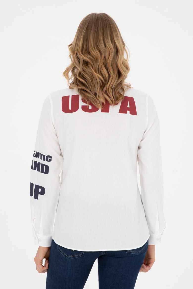 Kadın Beyaz Uzun Kollu Gömlek - 50283646003