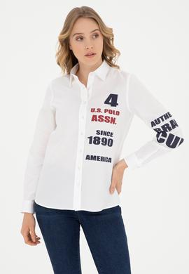 Kadın Beyaz Uzun Kollu Gömlek - 50283646003