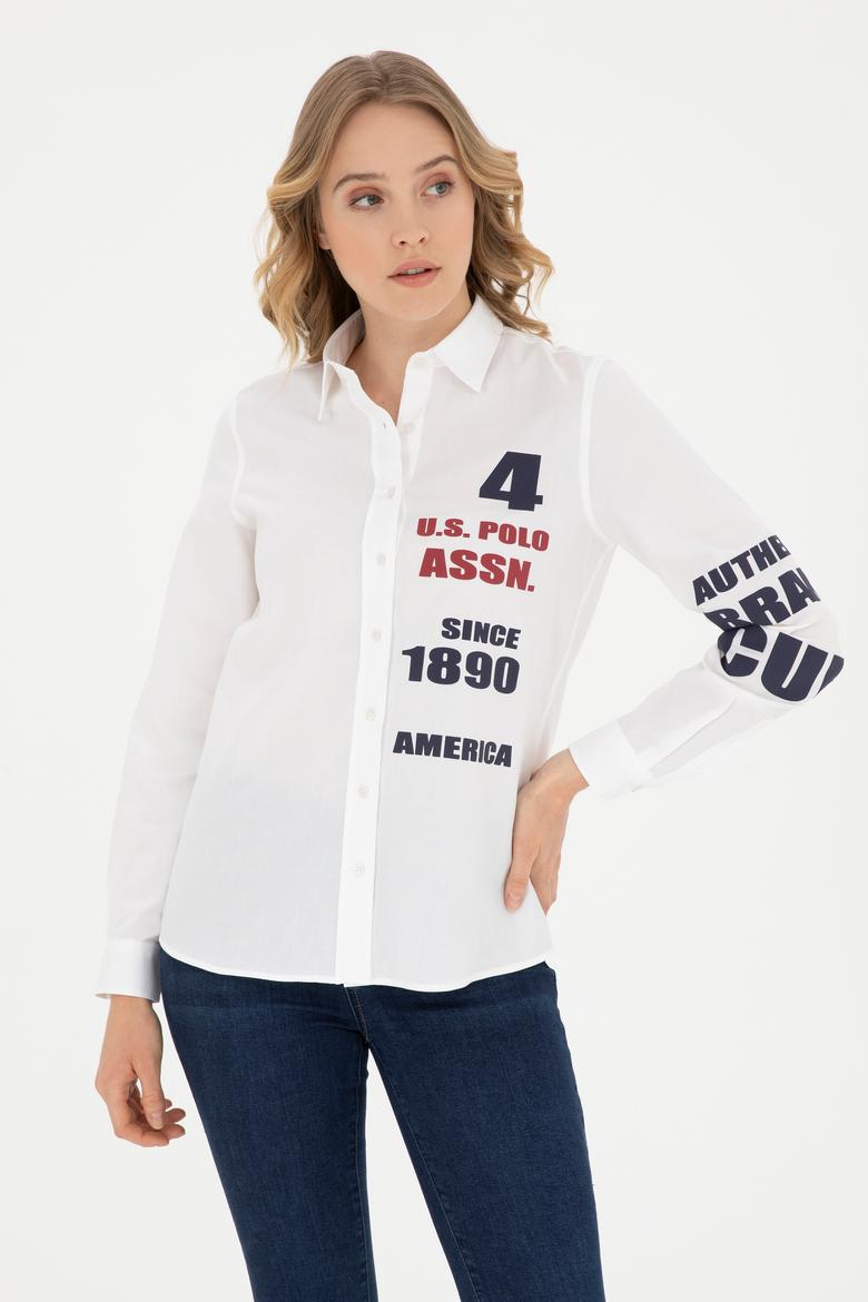 Kadın Beyaz Uzun Kollu Gömlek