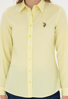 Kadın Fıstık Yeşili Uzun Kollu Basic Gömlek - 50283987065