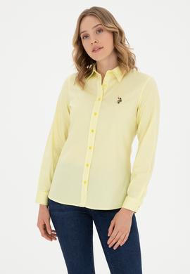 Kadın Fıstık Yeşili Uzun Kollu Basic Gömlek - 50283987065