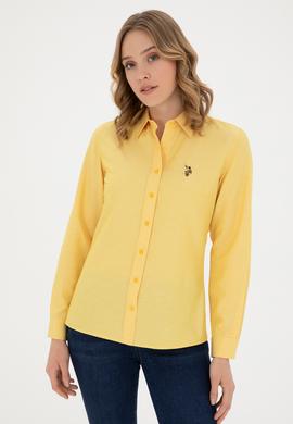 Kadın Safran Uzun Kollu Basic Gömlek - 50283992039