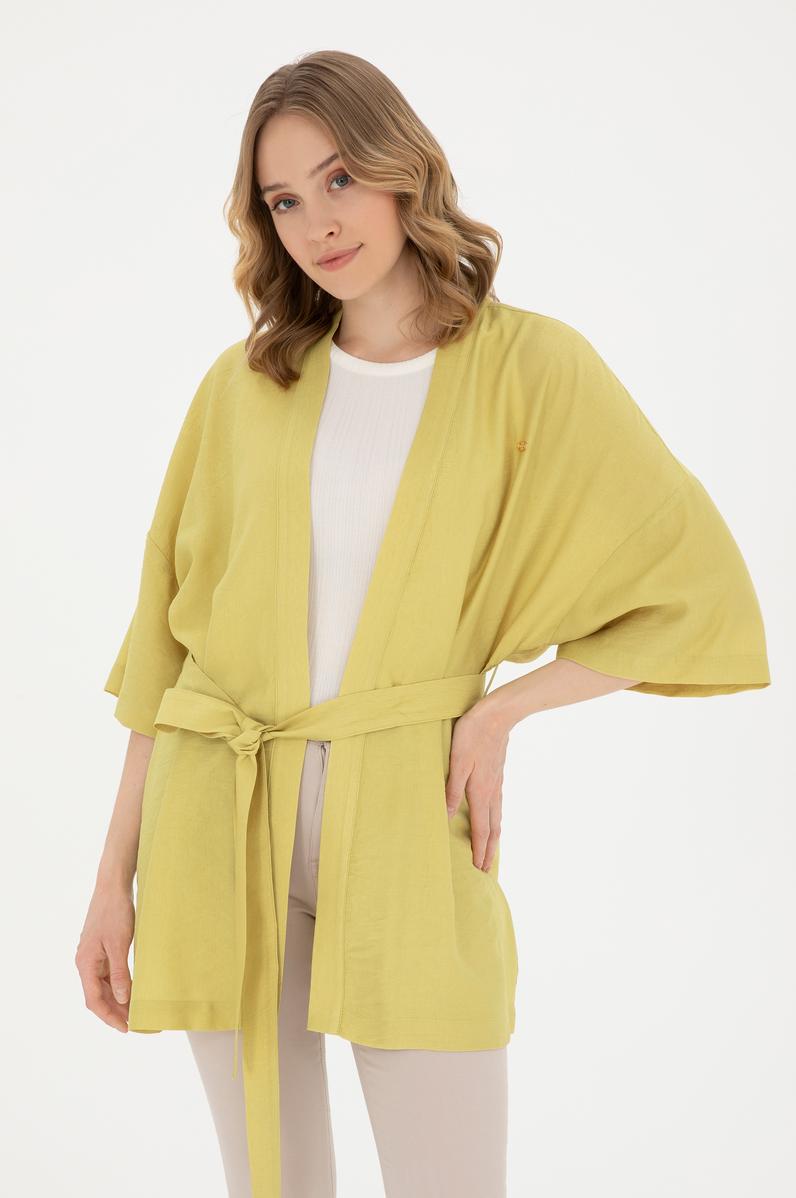 Kadın Fıstık Yeşili Uzun Kollu Gömlek