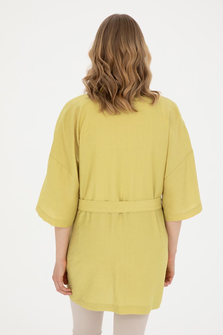 Kadın Fıstık Yeşili Uzun Kollu Gömlek - 50285671010