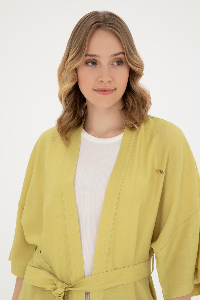 Kadın Fıstık Yeşili Uzun Kollu Gömlek - 50285671010