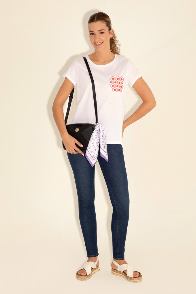 Kadın Kutulu Fularlı Hediyelik Lacivert Çapraz Çanta