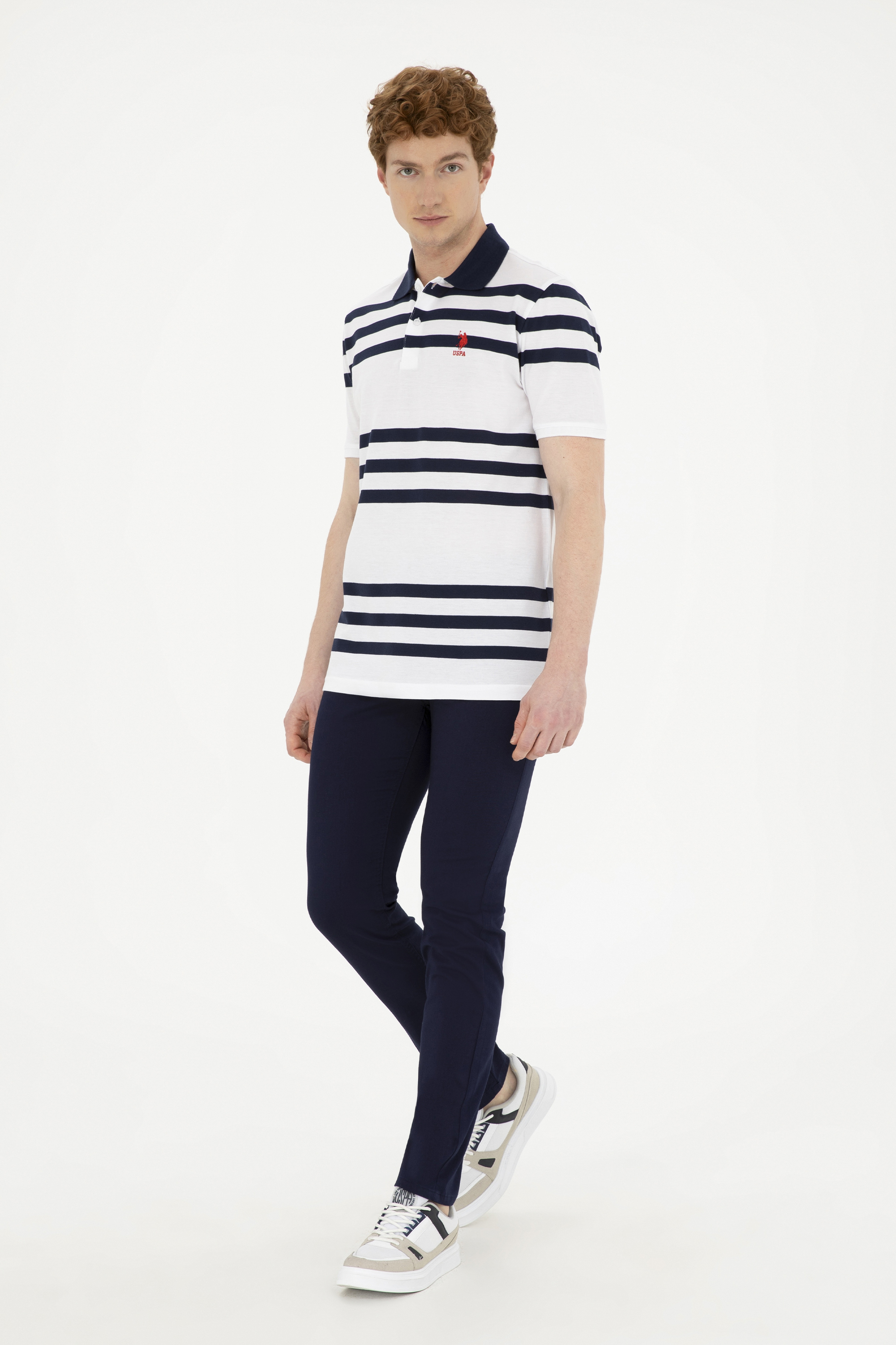 Erkek Slim Fit Lacivert Kanvas Pantolon